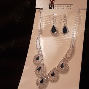 Rhinestone necklace set